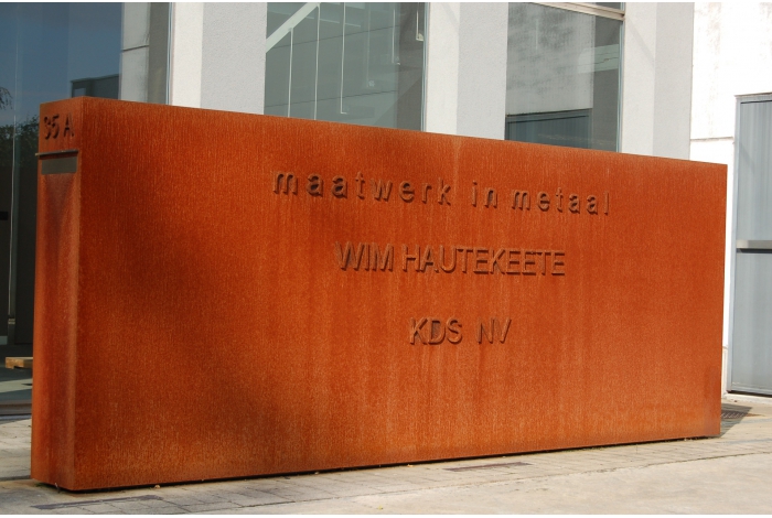 Wim Hautekeete - Realisaties - Wand in cortenstaal